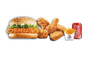 5 wings + poulet burger